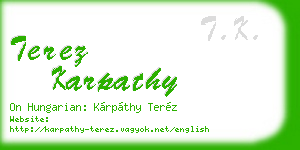 terez karpathy business card